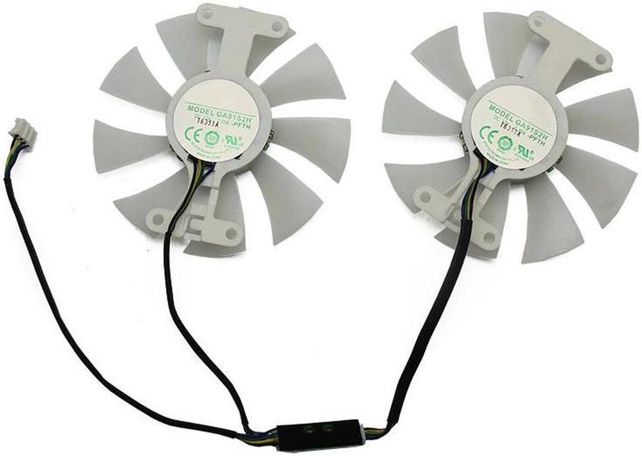 Alt view image 5 of 5 - GeForce GTX 960 950 1060 GPU Cooler Cooling Fan GA91S2H For KFA2 GALAX GTX960 GTX950 GTX1060 EXOC White 6GB Cards Cooling