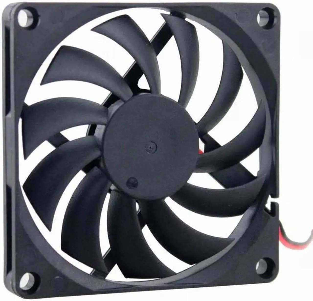 Alt view image 3 of 6 - 2 Pieces DC 24V Two Wires 2Pin 8cm 80x80x10mm Brushless DC Cooling Fan 80mm x 10mm 8010 Motor PC Computer CPU Cooler