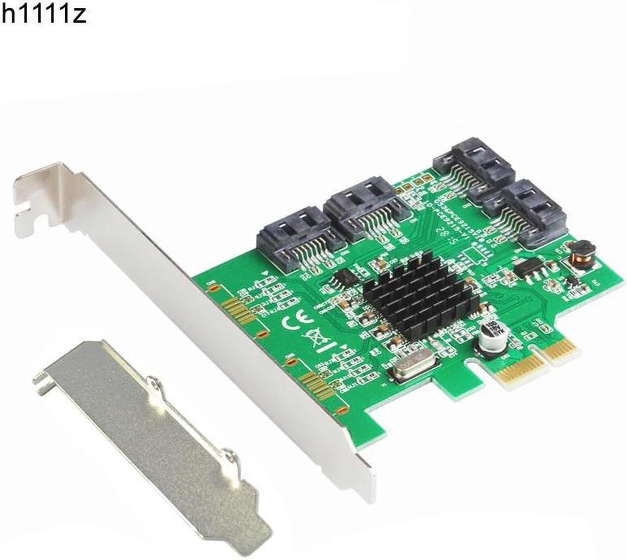 Main image of SATA Card PCI e 4 Ports 6G SATA III 3.0 Controller Card Marvell 88SE9215 Non Raid PCIE 2.0 x1 Expansion Card Low Profile Bracket