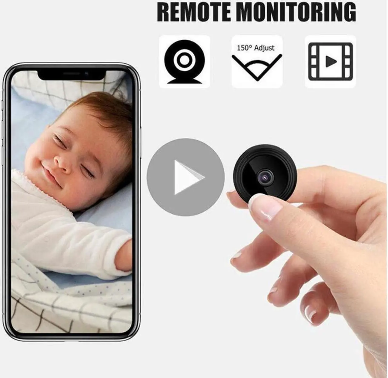 Alt view image 5 of 6 - Spy Camera Wireless Hidden WiFi Mini Camera HD 1080P Portable Home Security Cameras Covert Nanny Cam Small Indoor Outdoor Video Recorder Motion Activated Night Vision