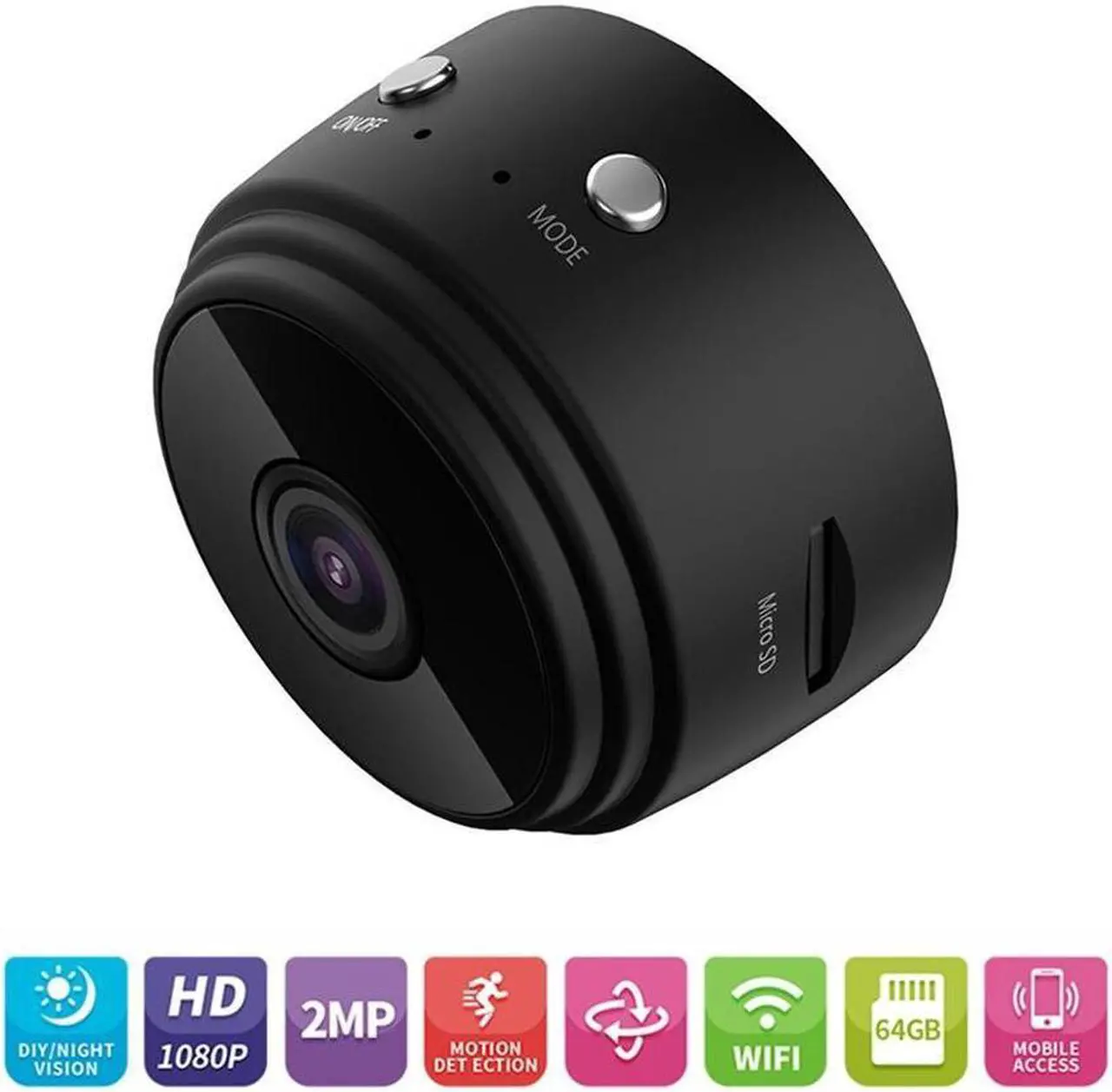 Alt view image 4 of 7 - A9 1080P HD Mini WiFi IP Camera Motion Detection IR Night Vision Security Camera Network Wifi Camera  Baby Monitor