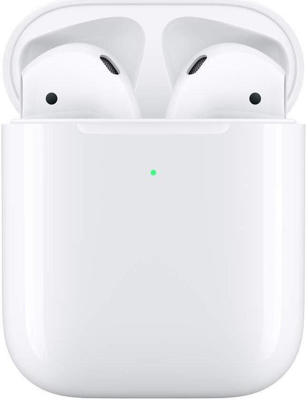 Alt view image 9 of 15 - Apple AirPods 2 White with Wireless Charging Case In Ear Headphones MRXJ2AM/A