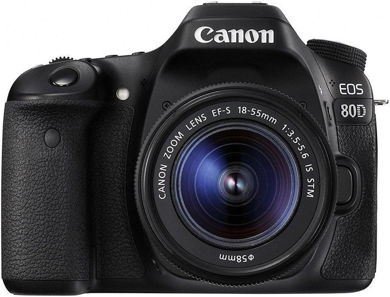 Main image of Canon EOS 80D Digital SLR Kit with EF-S 18-55mm f/3.5-5.6 Image Stabilization STM Lens - Black (Renewed)