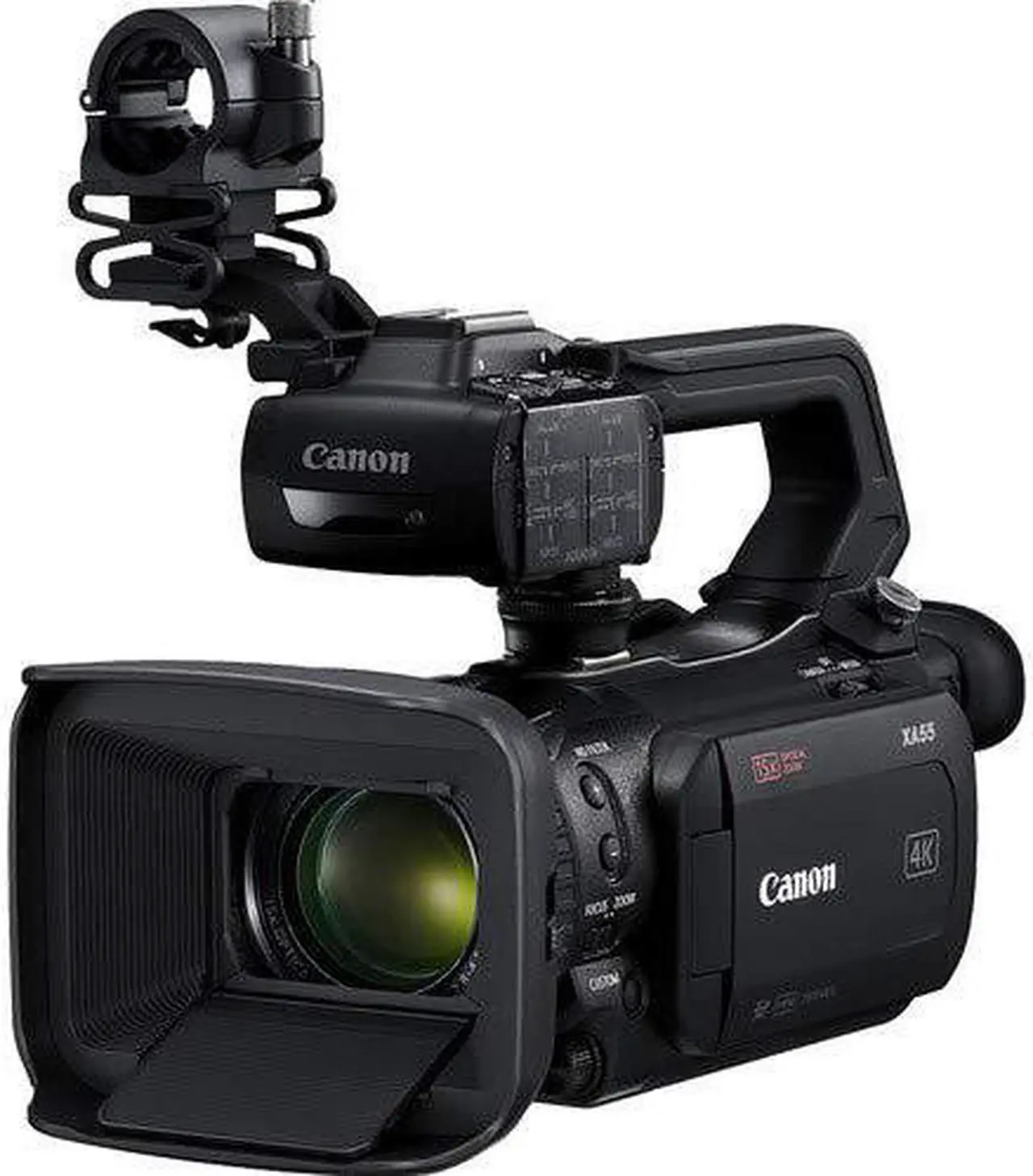 Alt view image 7 of 8 - Canon XA55 Professional UHD 4K Camcorder Bundle with 2x Spare Batteries + 2x 32GB Memory Cards + Carrying Case + Filter Kit+ More