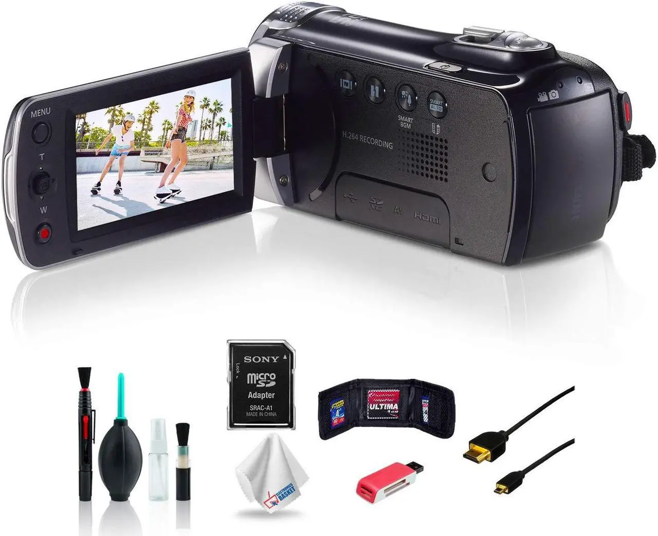 Main image of Samsung HMX-F90 Black Camcorder with Accessories Bundle