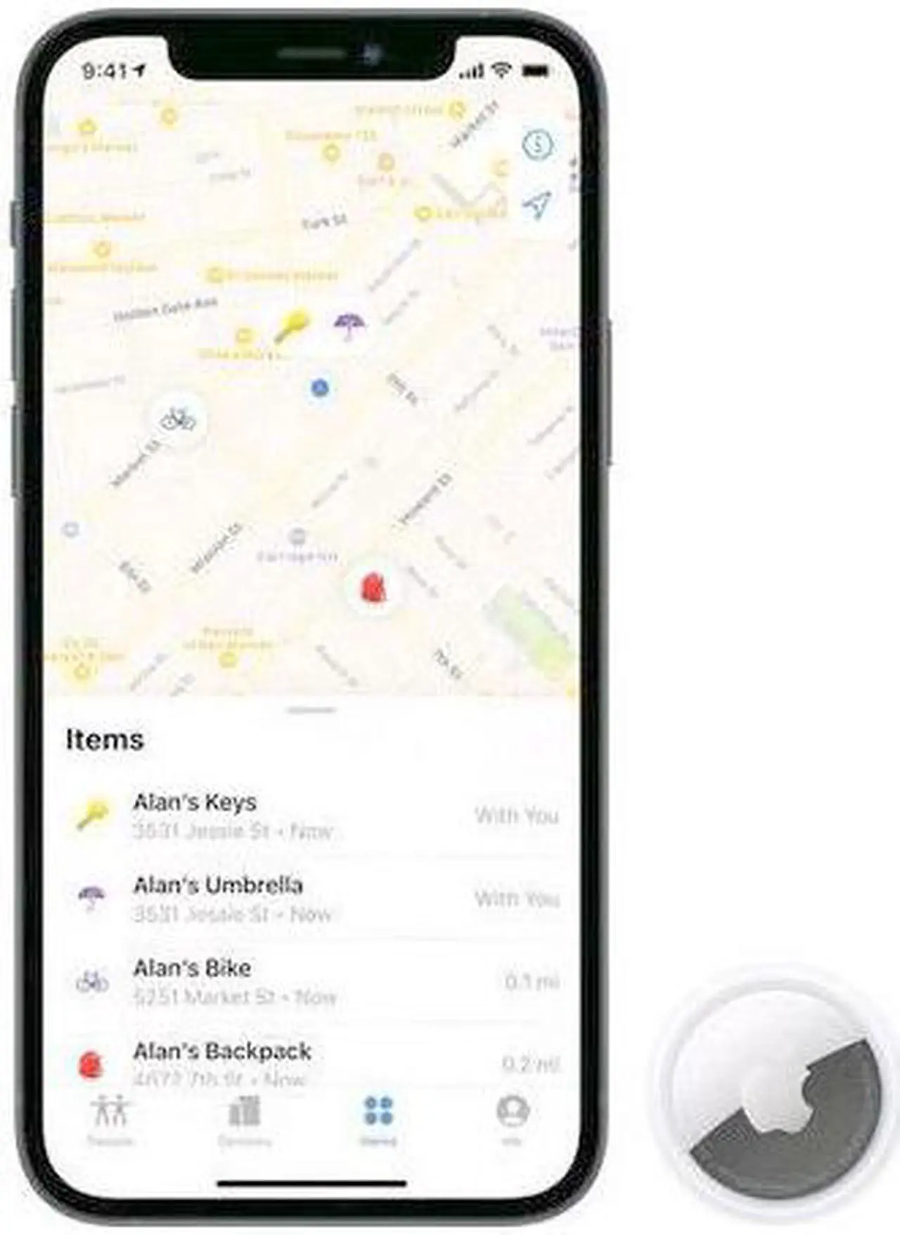 Alt view image 2 of 6 - Apple AirTag 4 Pack