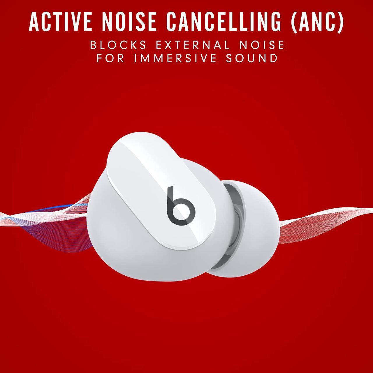 Alt view image 2 of 20 - Beats Studio Buds True Wireless Noise Cancelling Earphones (MJ4Y3LL/A) – White