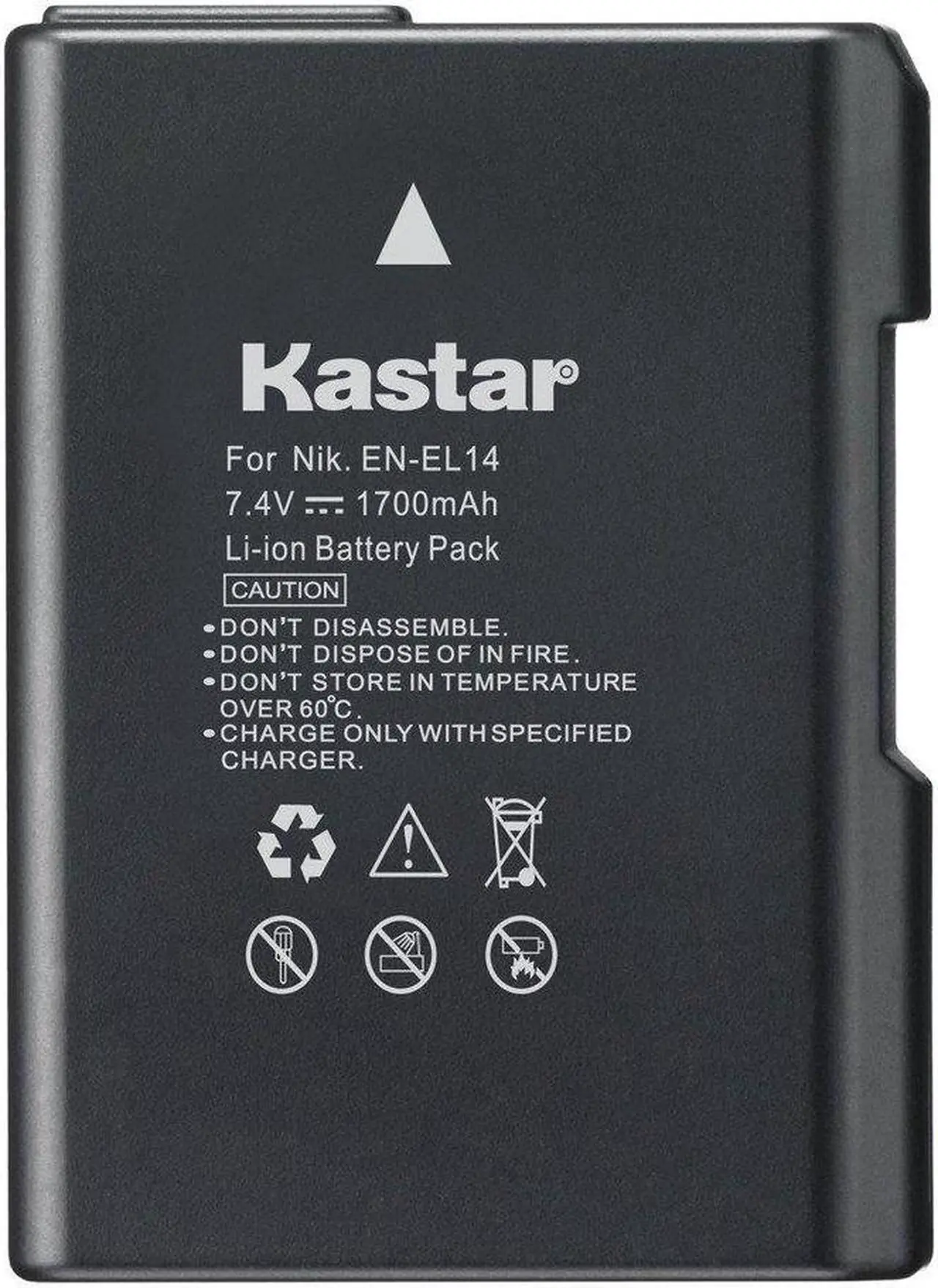 Alt view image 3 of 4 - Replacement Nikon EN-EL14 Battery for Nikon D3100, D3200, D5100, P7000,...
