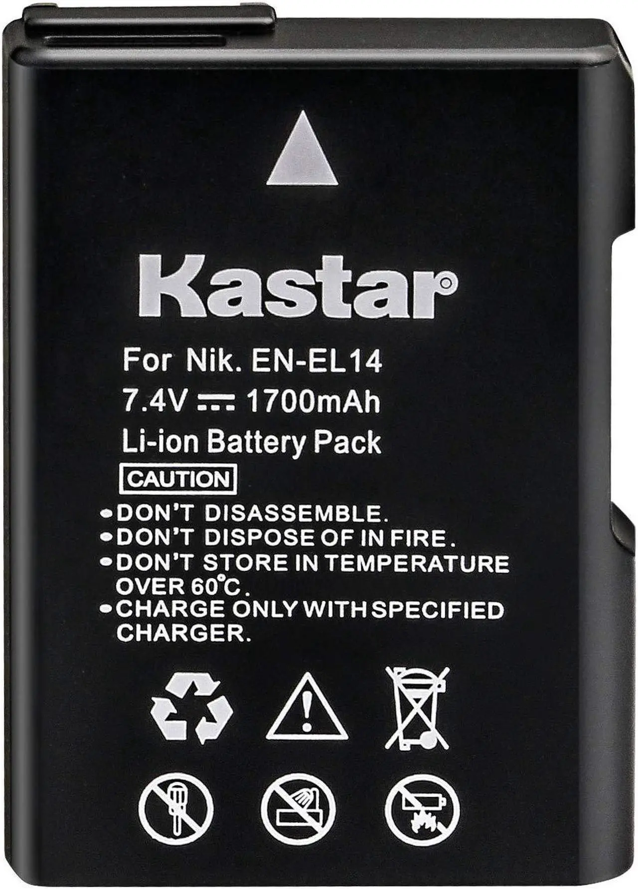 Alt view image 4 of 4 - Replacement Nikon EN-EL14 Battery for Nikon D3100, D3200, D5100, P7000,...
