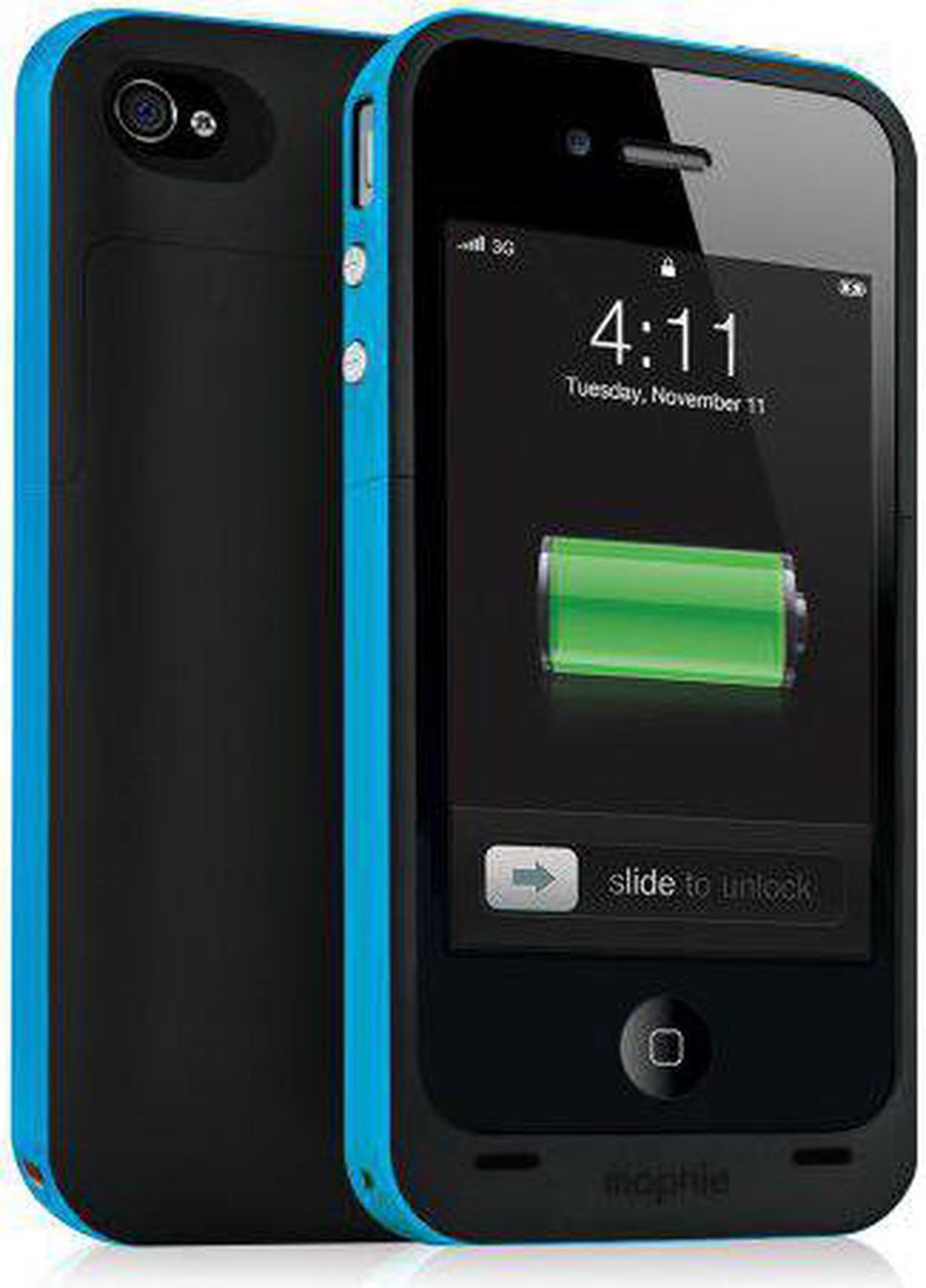 Alt view image 2 of 2 - Mophie Juice Pack Plus Case and Rechargeable Battery for iPhone 4 & 4S Retail Packaging (Cyan)