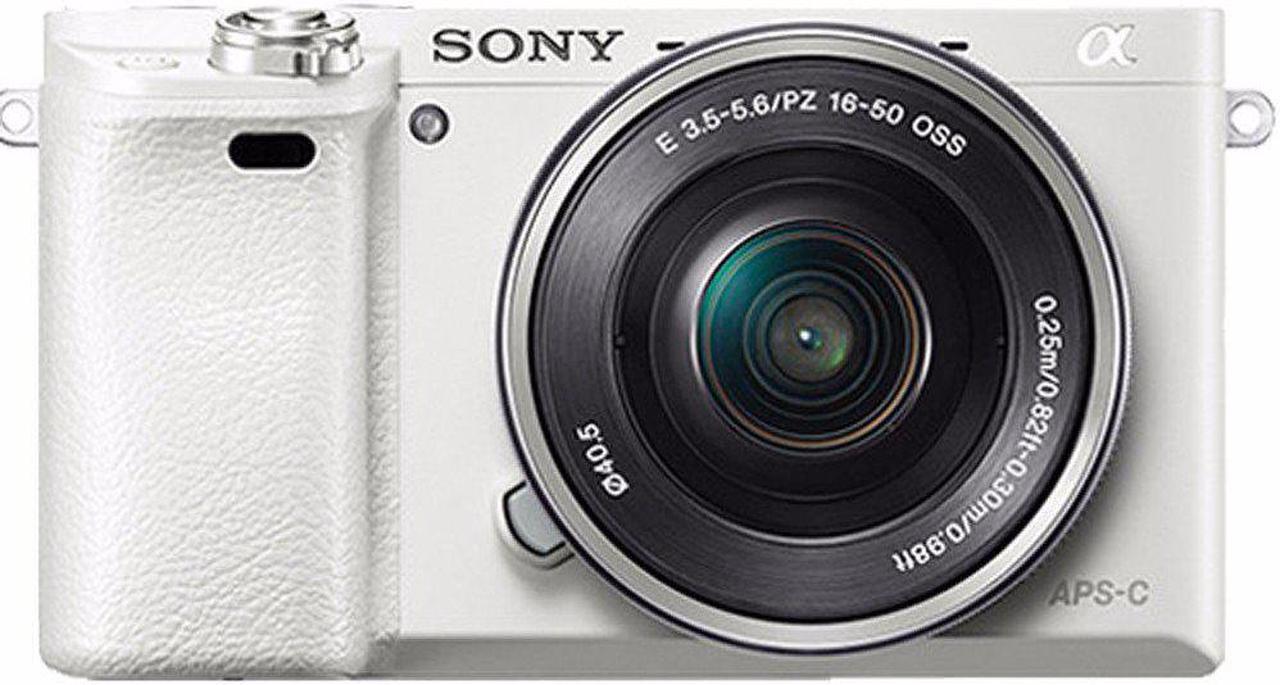 Alt view image 3 of 4 - Sony Alpha a6000 Mirrorless Digital Camera with 16-50mm Lens (White) + Battery + Charger + 144GB Bundle 7 - Internationa
