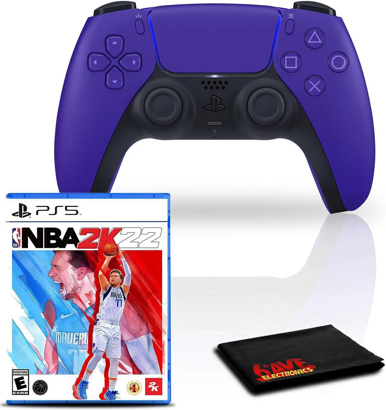 Main image of PlayStation 5 DualSense Wireless Controller (Galactic Purple) with NBA 2K22