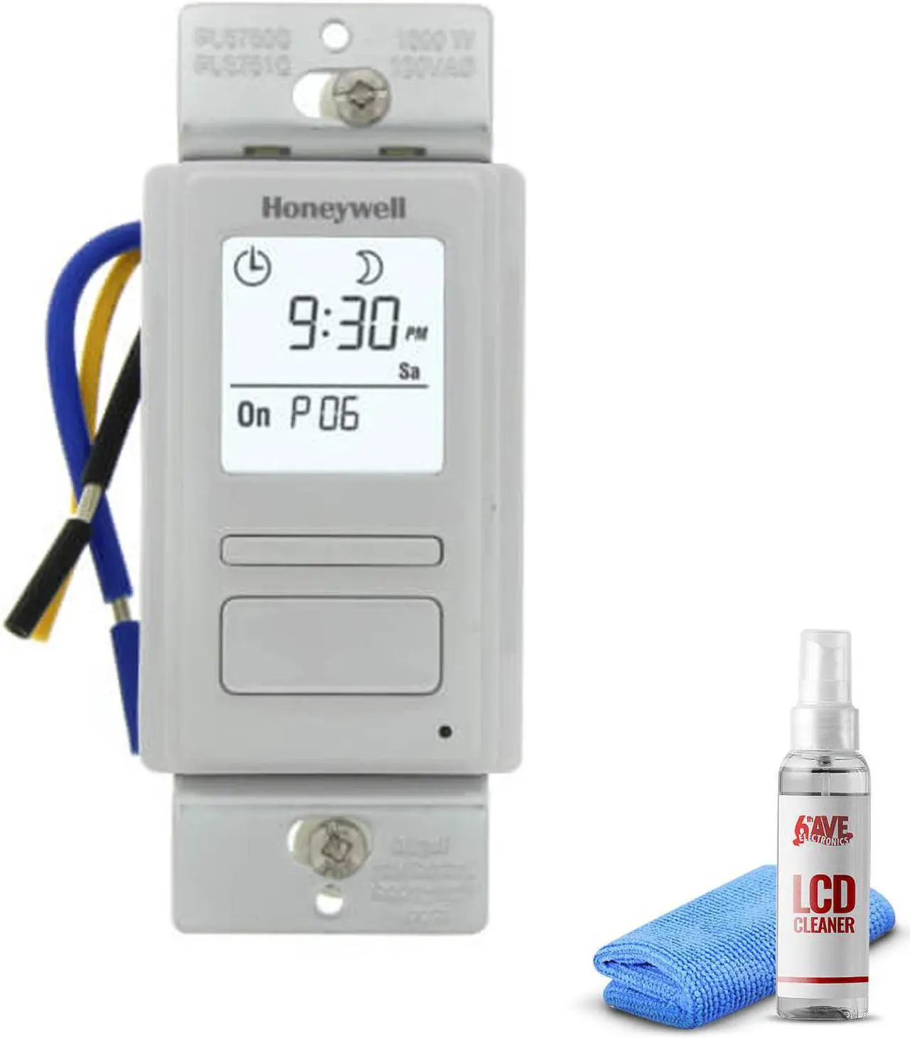 Main image of Honeywell Timer Switch with Sunrise Sunset Single or 3 Way + LCD Cleaner