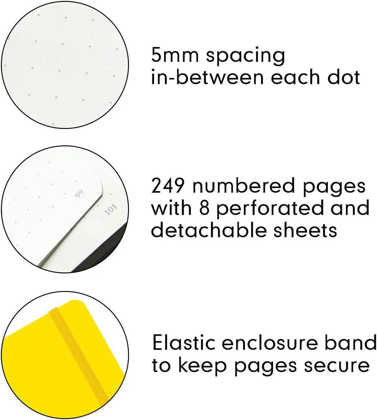 Alt view image 2 of 4 - Leuchtturm1917 Medium A5 Dotted Hardcover Notebook (Lemon) - 249 Numbered Pages