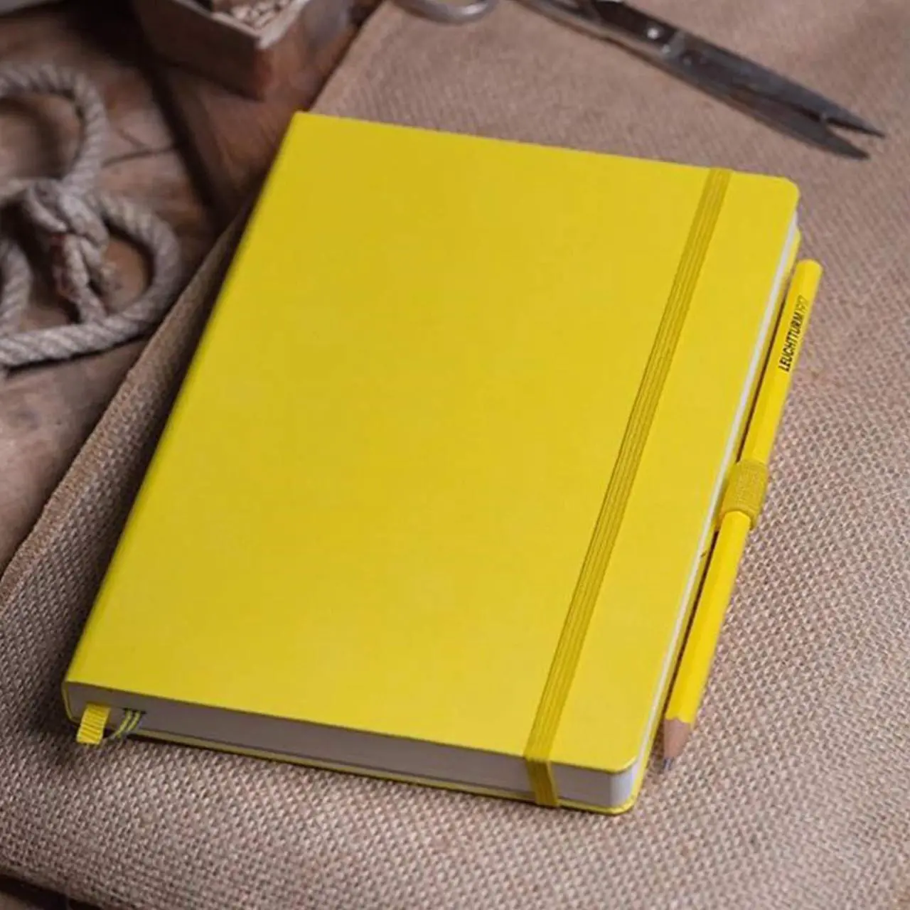 Alt view image 3 of 4 - Leuchtturm1917 Medium A5 Dotted Hardcover Notebook (Lemon) - 249 Numbered Pages