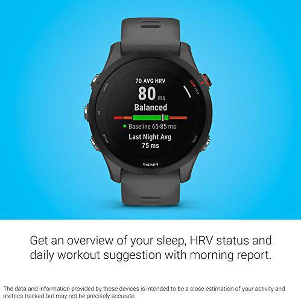 Alt view image 4 of 17 - Garmin Forerunner 255, Slate Gray | Smart Watch 010-02641-00