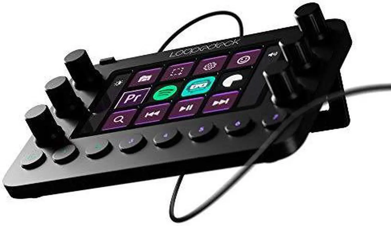 Alt view image 5 of 9 - Loupedeck Live - The Custom Console for Editing and Streaming with Dials and LED Touchscreen - Supports OBS, Streamlabs, vMix, Twitch, Lightroom Classic, Premiere Pro, Photoshop and more - Black