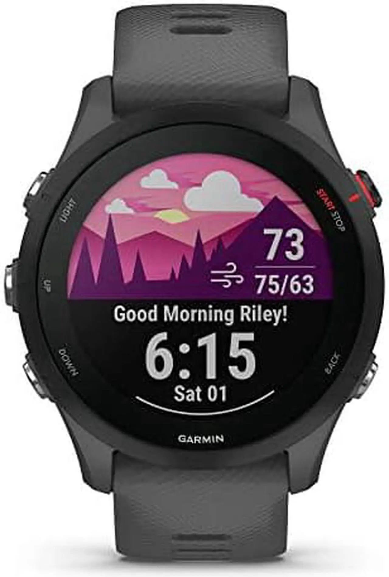 Alt view image 2 of 17 - Garmin Forerunner 255, Slate Gray | Smart Watch 010-02641-00