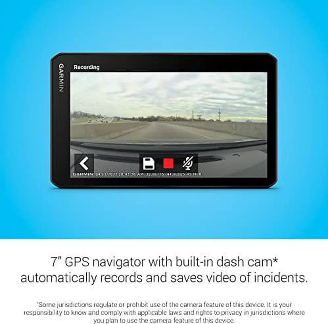 Alt view image 3 of 4 - Garmin DriveCam 76, Large, Easy-to-Read 7 GPS car Navigator, Built-in Dash Cam
