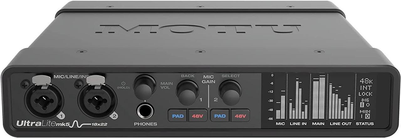 Alt view image 6 of 13 - Motu UltraLite-mk5 18x22 USB Audio Interface with DSP, Mixing and Effects