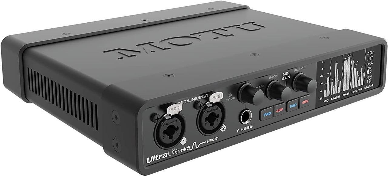 Alt view image 7 of 13 - Motu UltraLite-mk5 18x22 USB Audio Interface with DSP, Mixing and Effects