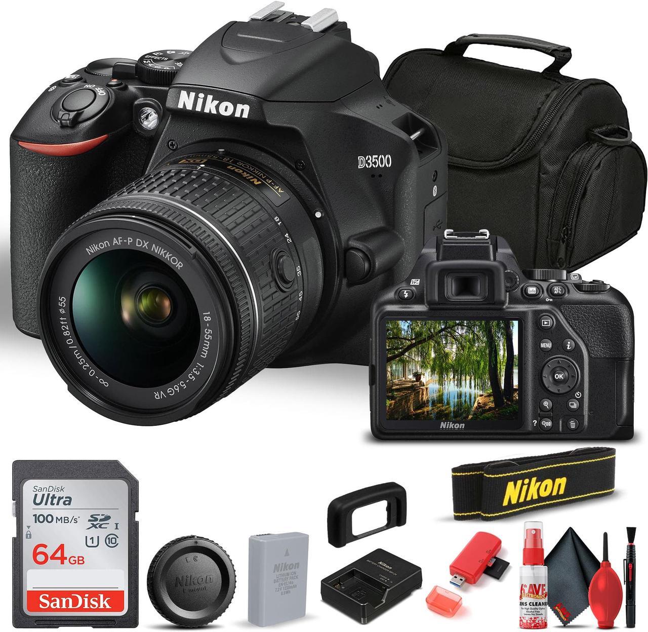 Alt view image 5 of 6 - Nikon D3500 DSLR Camera with 18-55mm Lens Starter Bundle