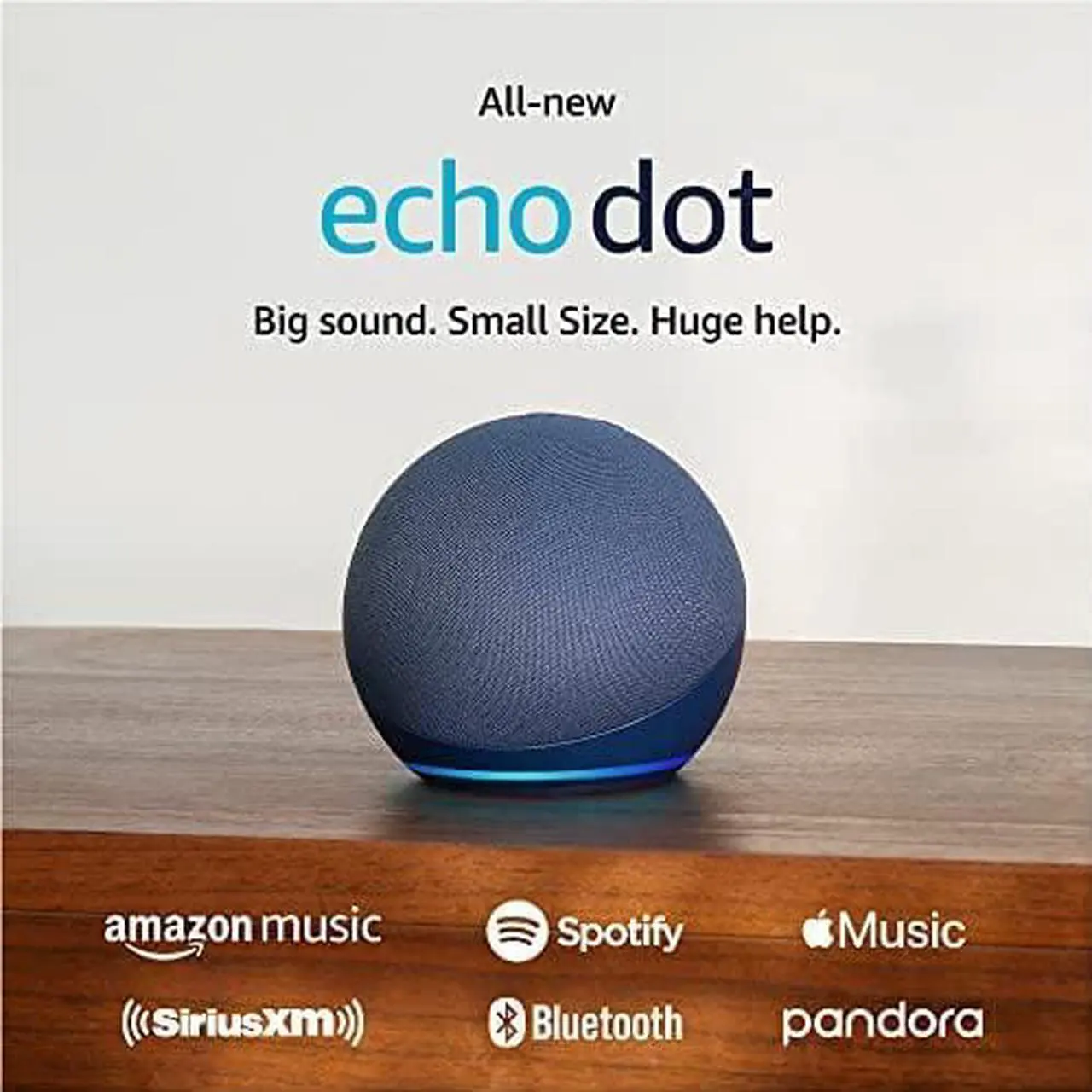 Alt view image 2 of 4 - 2-Pack Amazon Echo Dot (5th Gen, 2022 Release) (Deep Sea Blue) with accessories