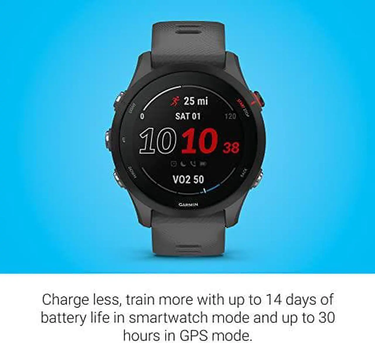 Alt view image 3 of 17 - Garmin Forerunner 255, Slate Gray | Smart Watch 010-02641-00