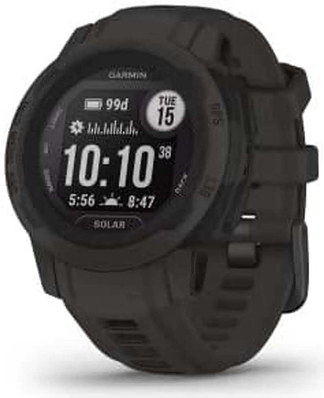 Alt view image 5 of 9 - Garmin Instinct 2S Solar, Graphite | Solar Charging GPS Smart Watch 010-02564-10