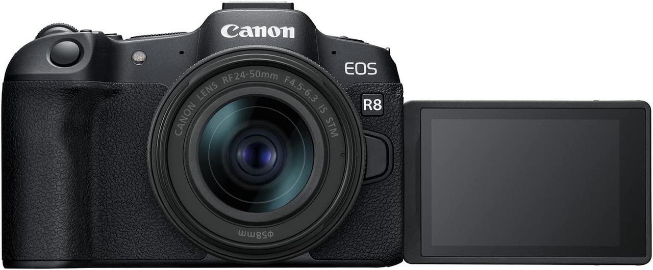 Alt view image 2 of 4 - Canon EOS R8 Mirrorless Camera with RF 24-50mm Lens + 64GB Card + Bag + Charger + Battery + More