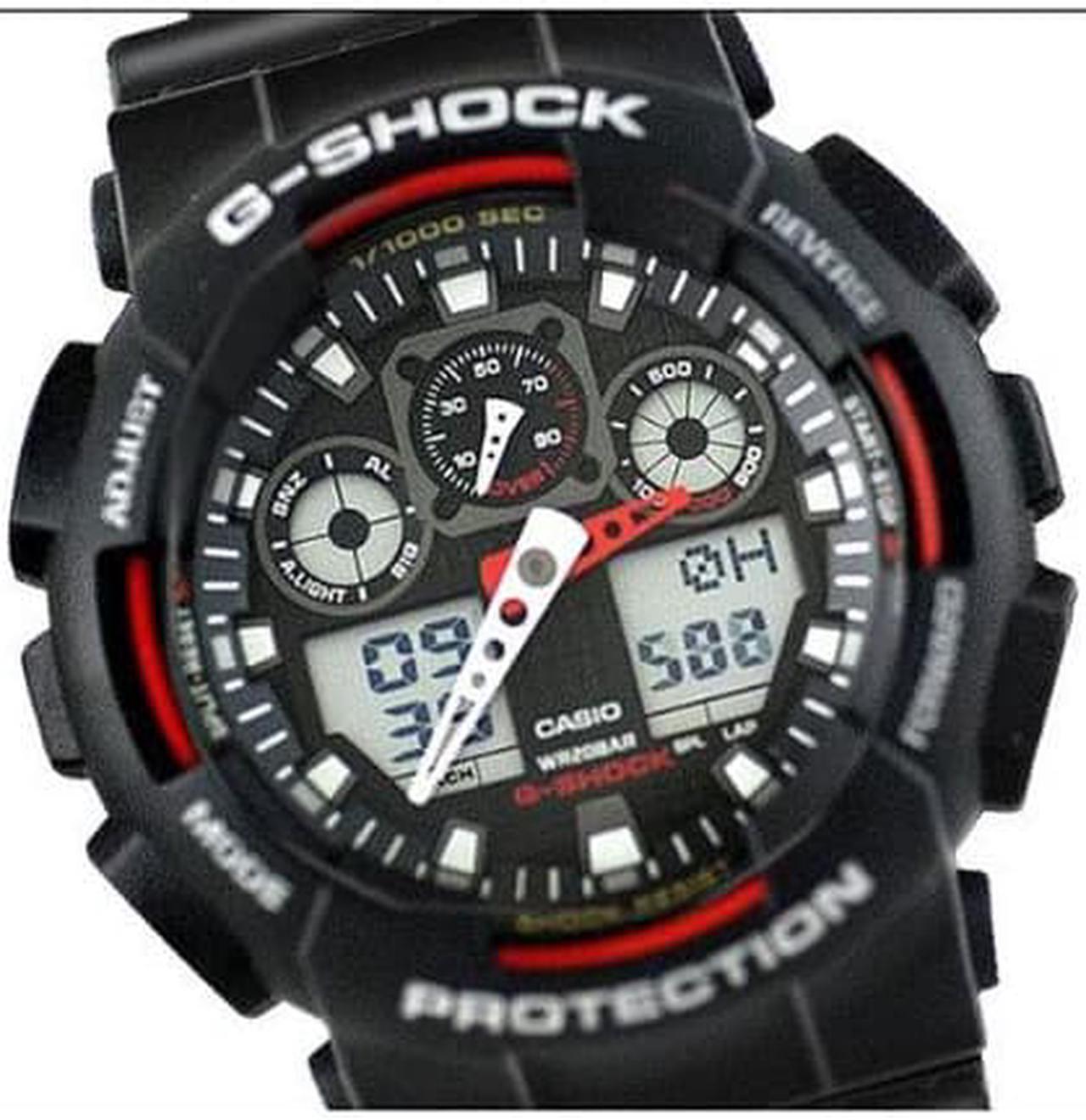 Alt view image 3 of 5 - Casio GA100-1A4 Men's G-Shock Anti-Magnetic X-Large G Watch