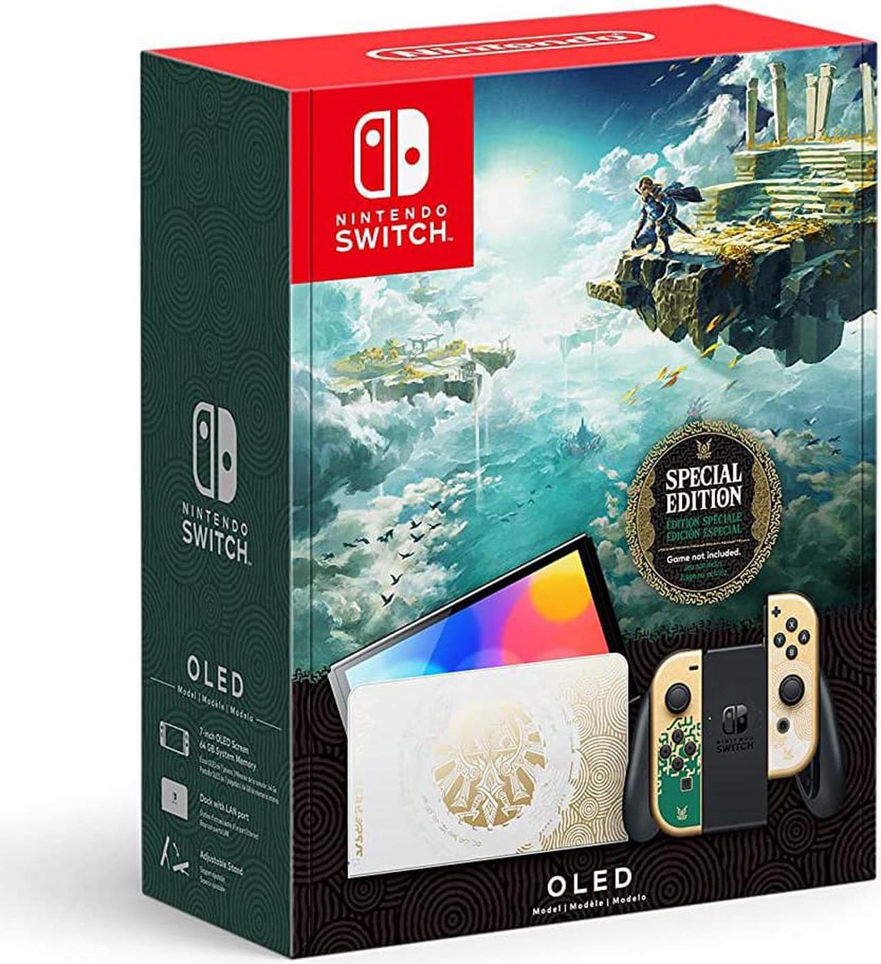 Alt view image 2 of 4 - Nintendo Switch OLED Zelda Tears of The Kingdom with Case and 128GB Memory Card