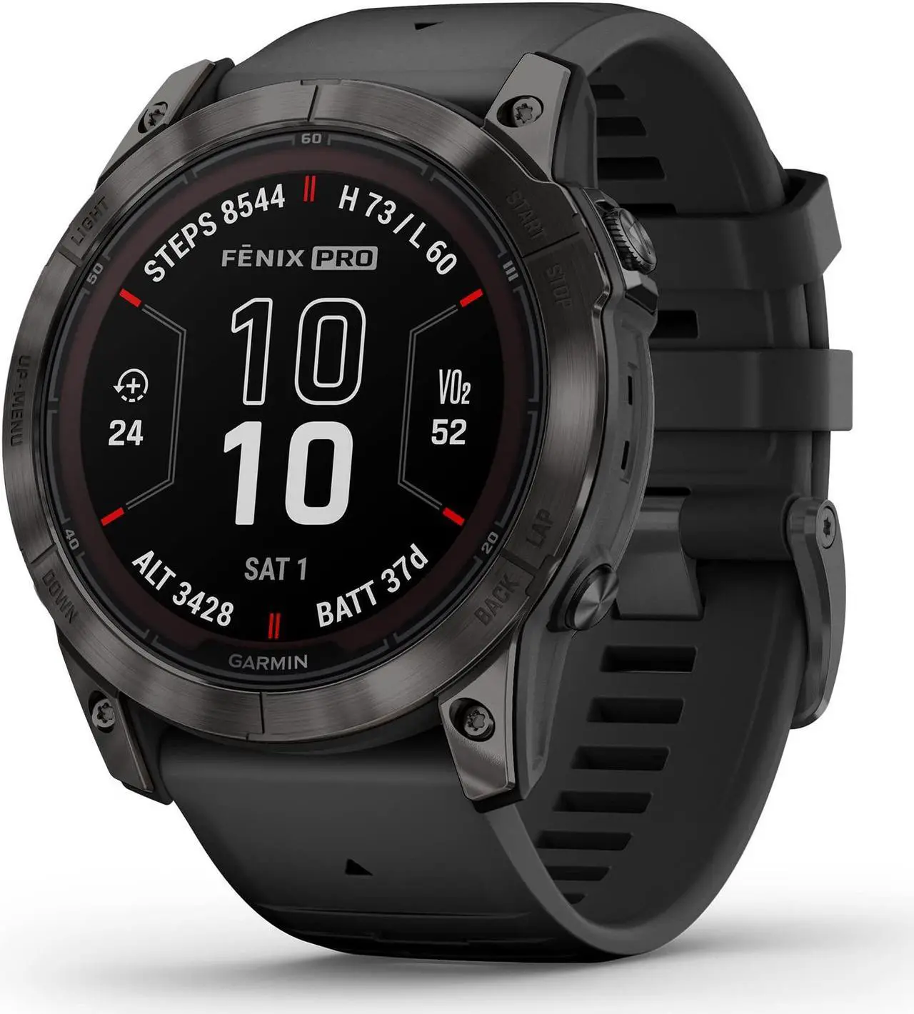 Main image of Garmin fenix 7X Pro – Sapphire Solar Edition, Carbon Gray DLC Titanium with Black Band | Solar Charging GPS Smart Watch 010-02778-10