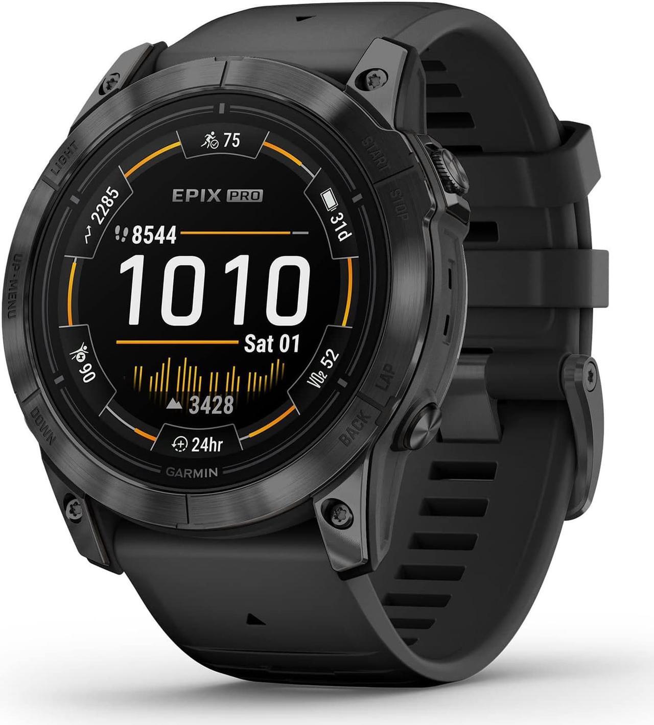 Main image of Garmin epix Pro (Gen 2) – Standard Edition, Slate Gray with Black Band, 51mm | Smart Watch 010-02804-20