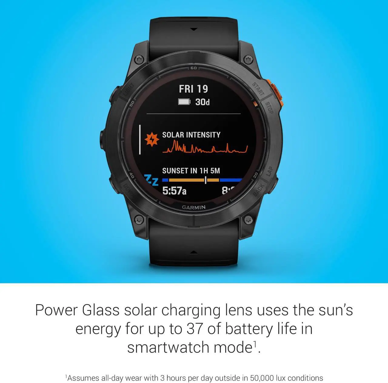 Alt view image 3 of 10 - Garmin fenix 7X Pro – Solar Edition, Slate Gray with Black Band | Solar Charging GPS Smart Watch 010-02778-00