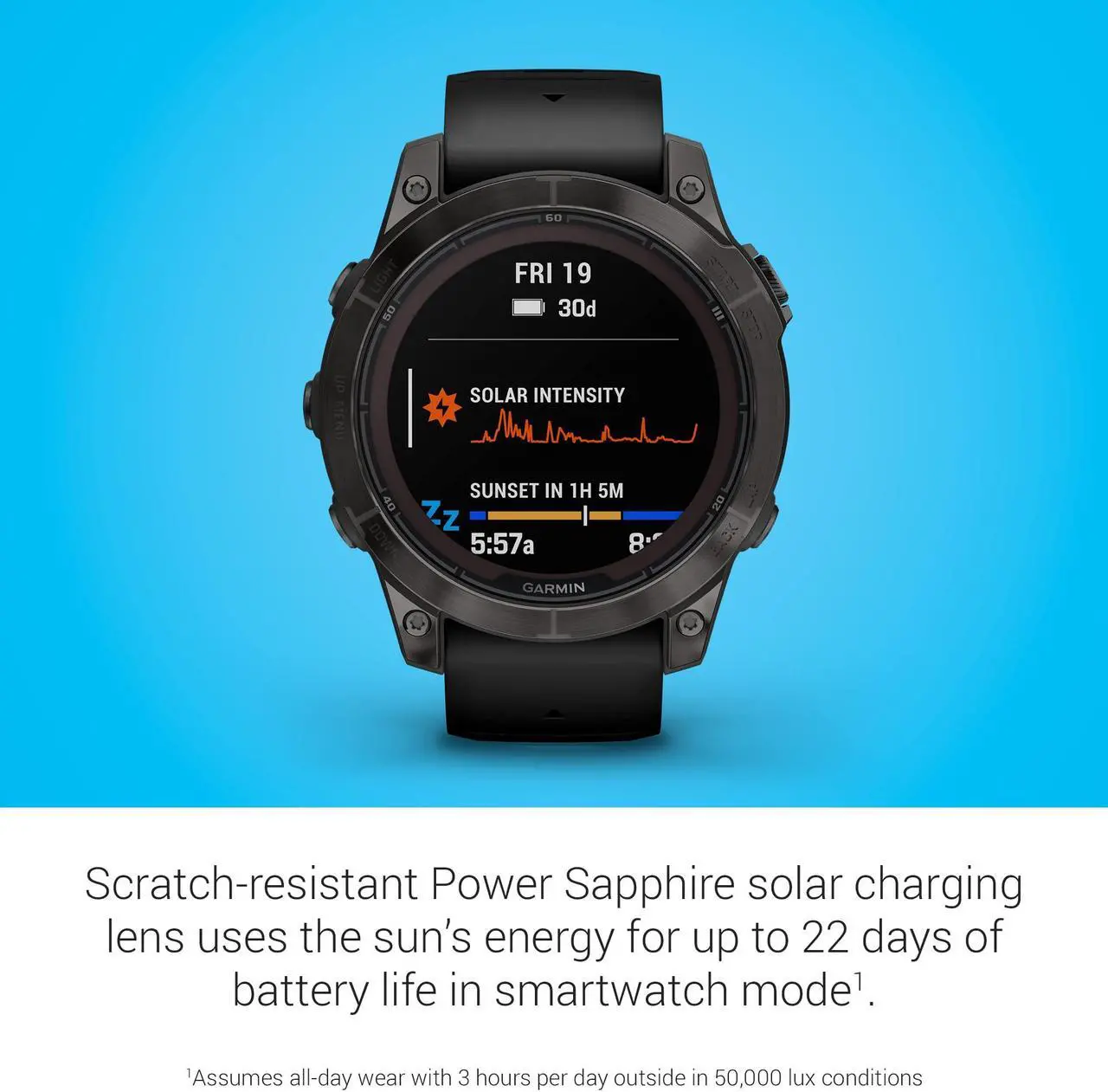 Alt view image 3 of 17 - Garmin fenix 7 Pro – Sapphire Solar Edition, Carbon Gray DLC Titanium with Black Band | Solar Charging GPS Smart Watch 010-02777-10