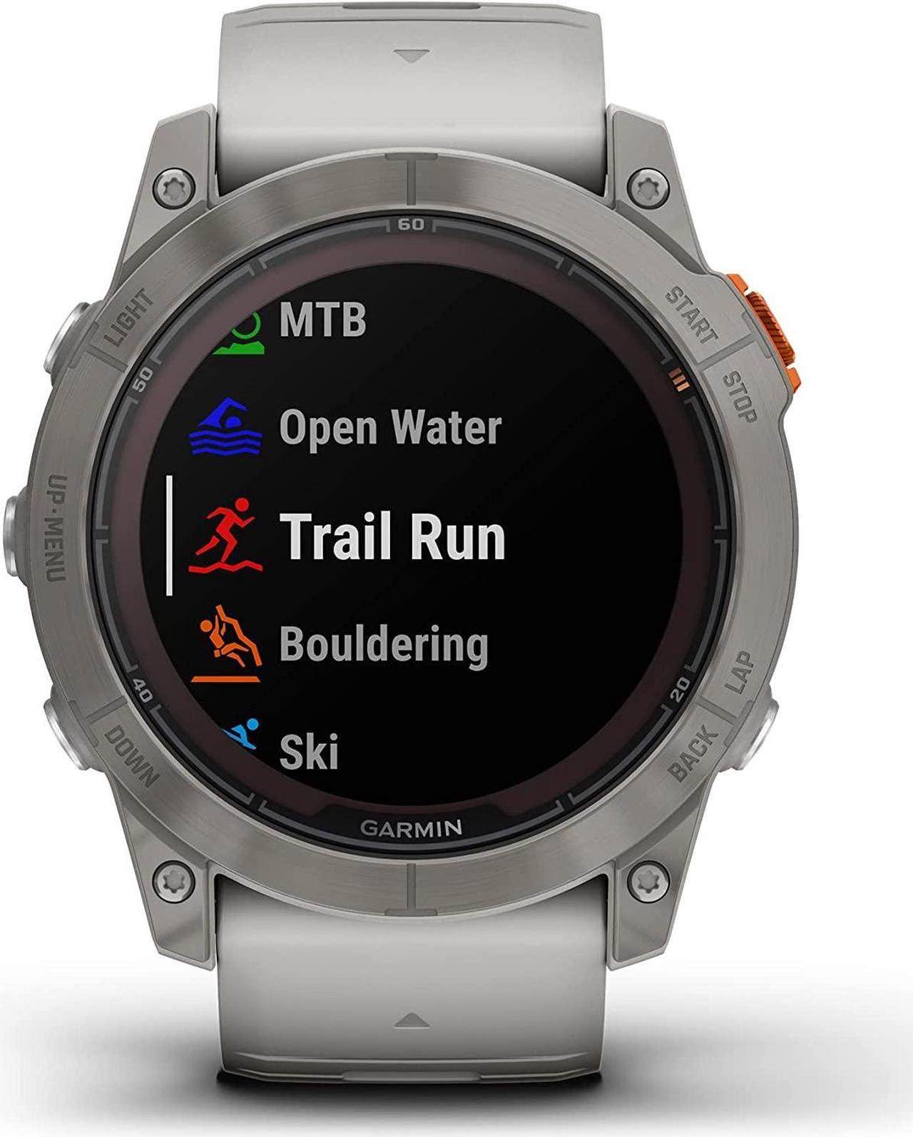 Alt view image 3 of 4 - Garmin fenix 7 Pro Solar Sapphire Titanium Gray/Ember Orange with Accessories