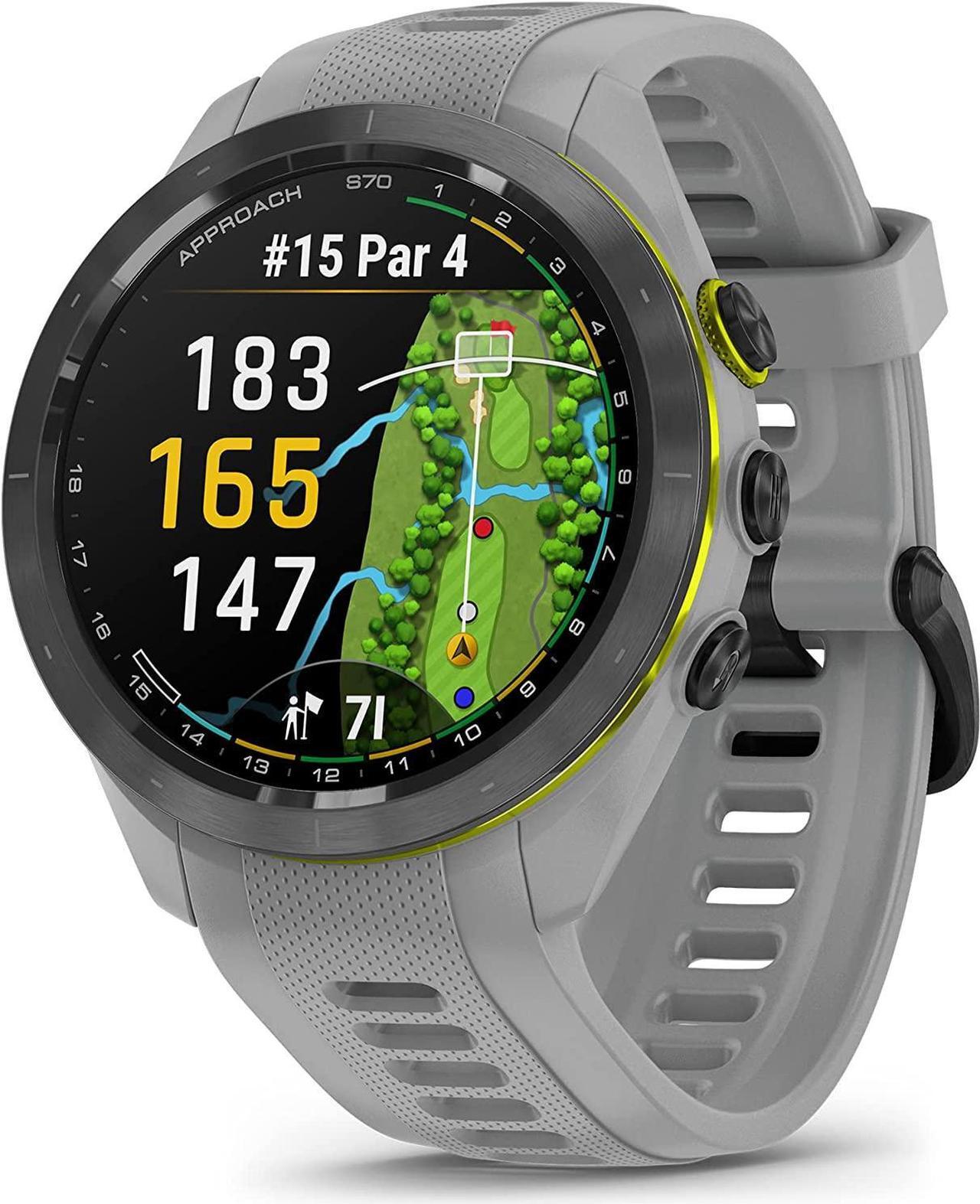 Alt view image 3 of 4 - Garmin Approach S70S, Gray (42mm) with Accessories