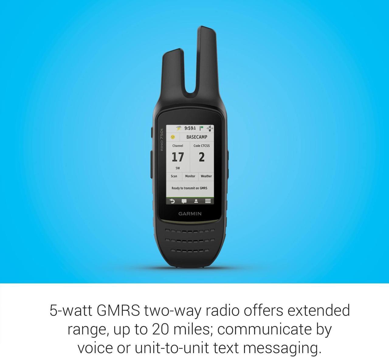 Alt view image 4 of 5 - Garmin Rino 750t Two-Way Radio with Topo Mapping