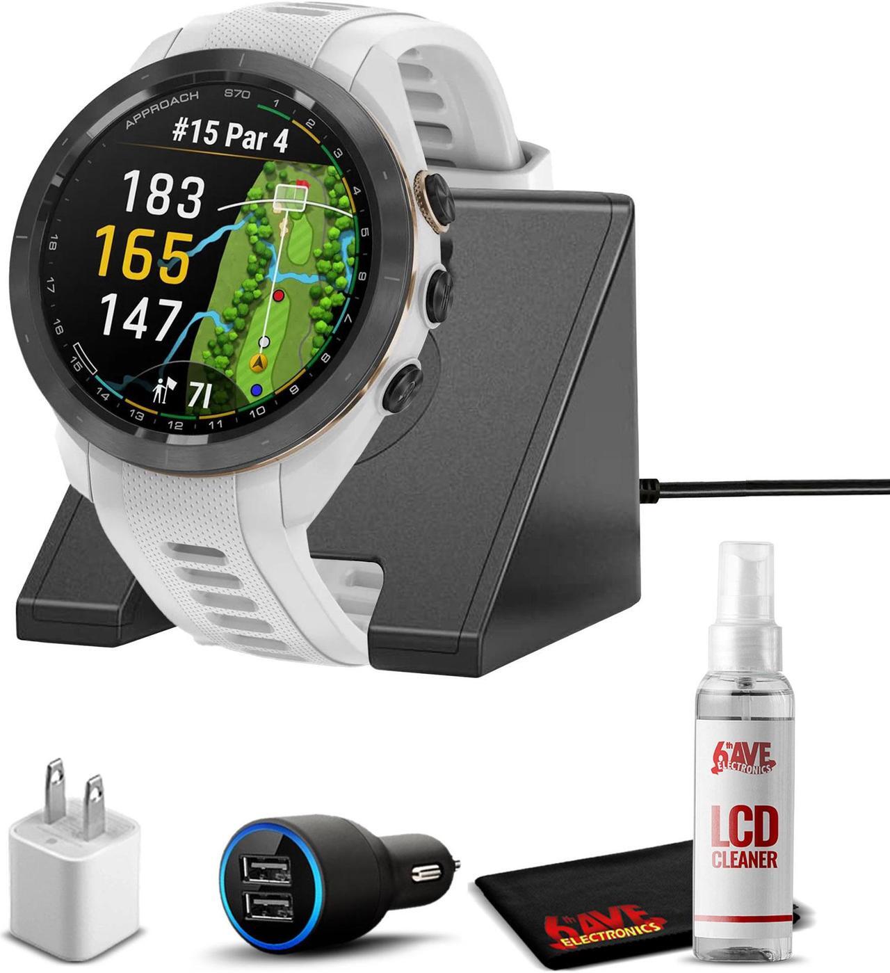 Main image of Garmin Approach S70S, White (42mm) with Accessories