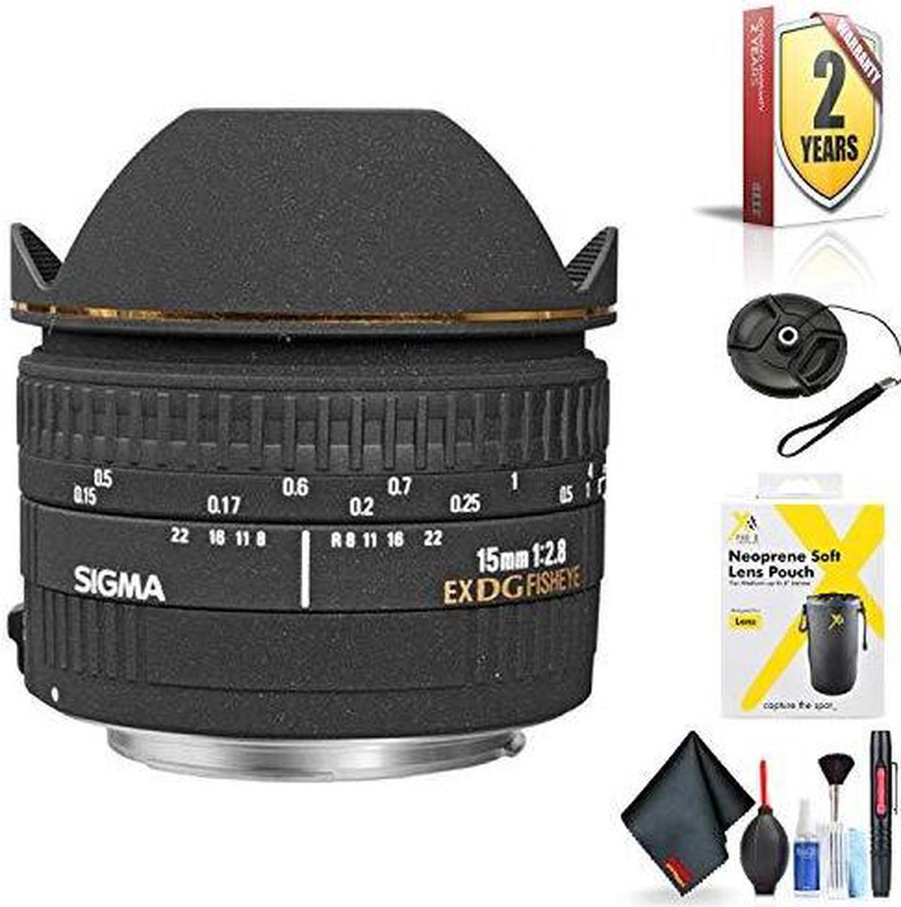 Alt view image 4 of 4 - Sigma 15mm f/2.8 EX DG Diagonal Fisheye Lens for Canon EF for Canon EF Mount + Accessories (International Model with 2 Y