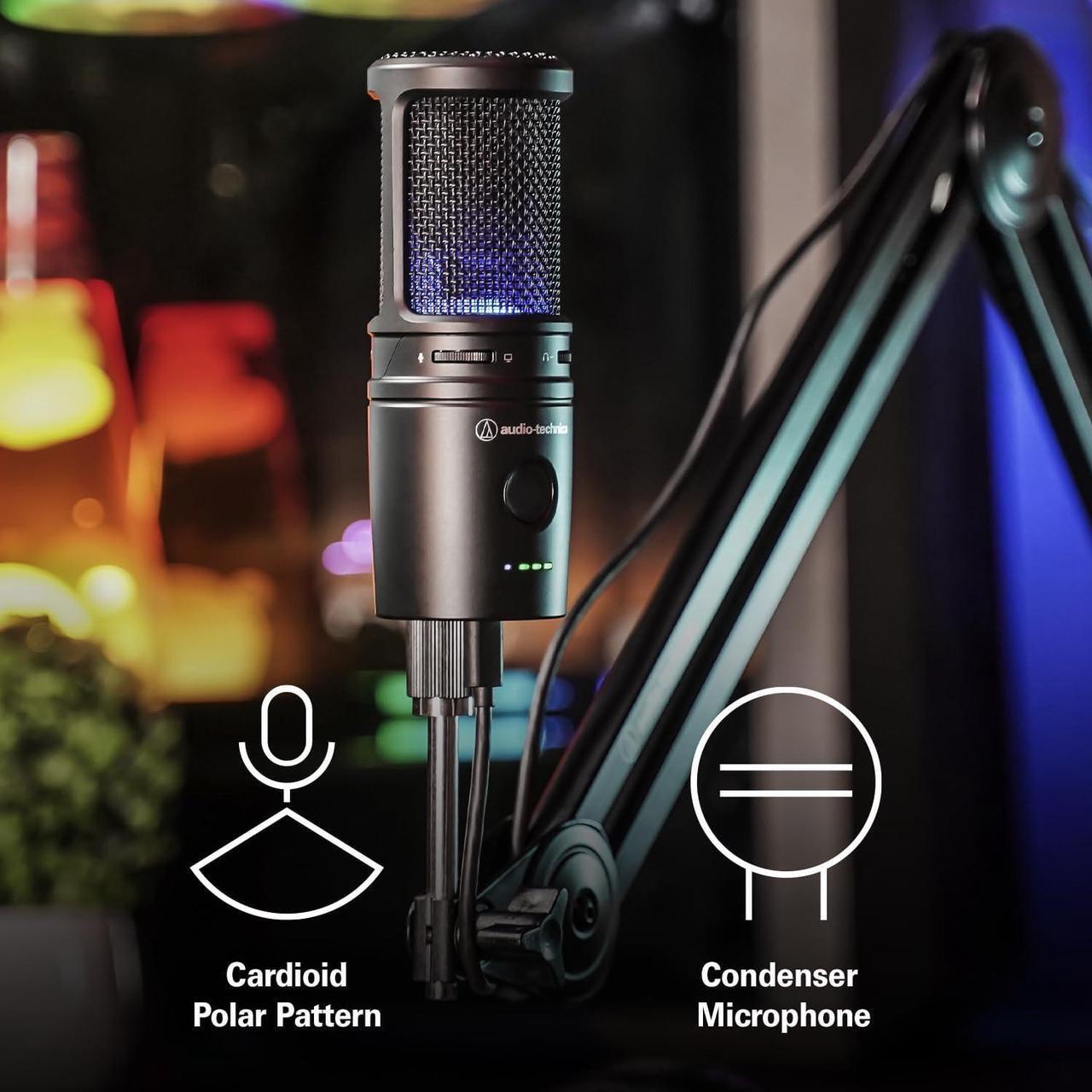 Alt view image 4 of 4 - Audio Technica AT-2020USB-XP Cardioid Condenser USB Microphone - Black