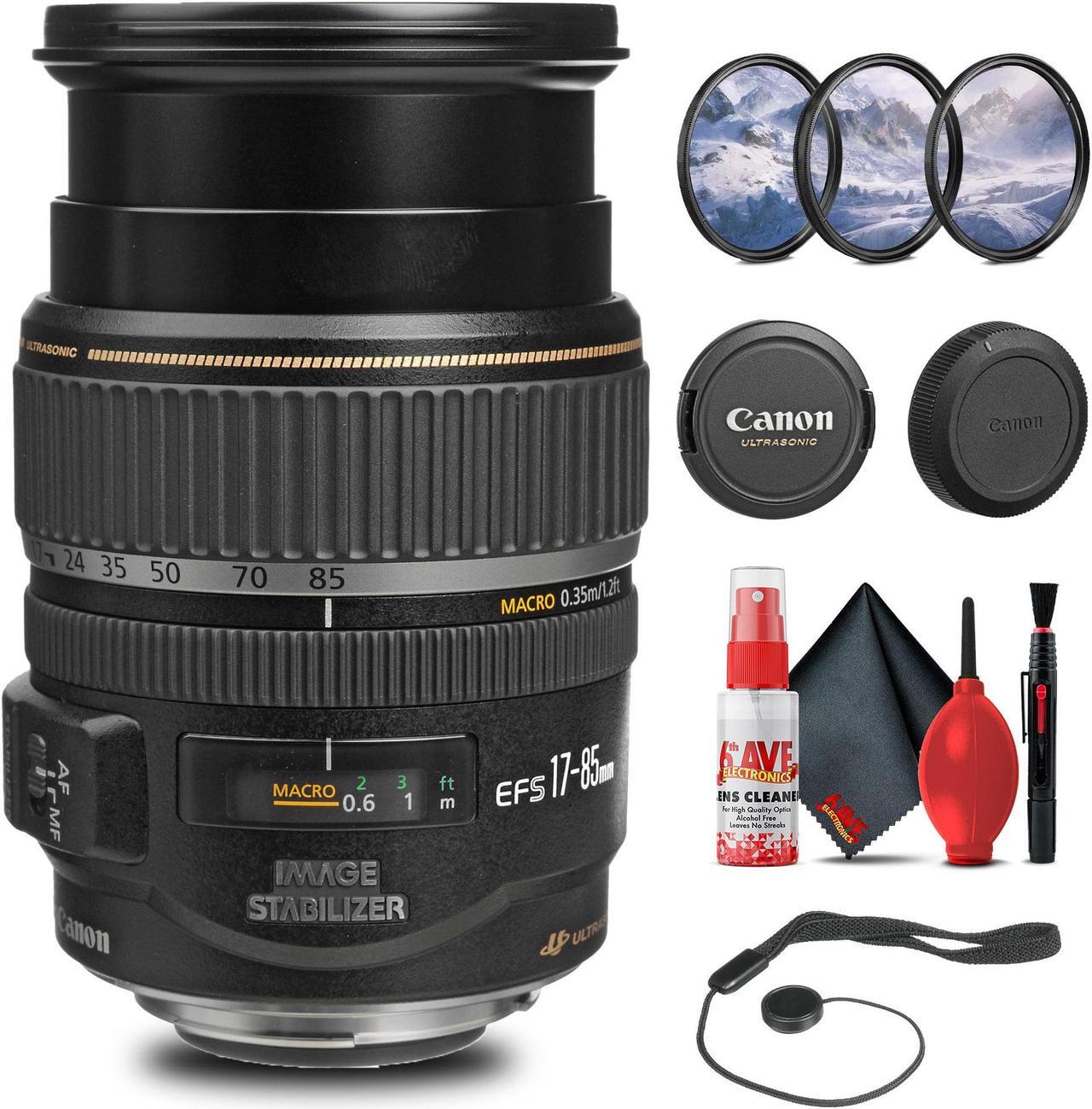 Main image of Canon EF-S 17-85mm f/4-5.6 IS USM Lens with Filter kit + Cleaning Kit + More