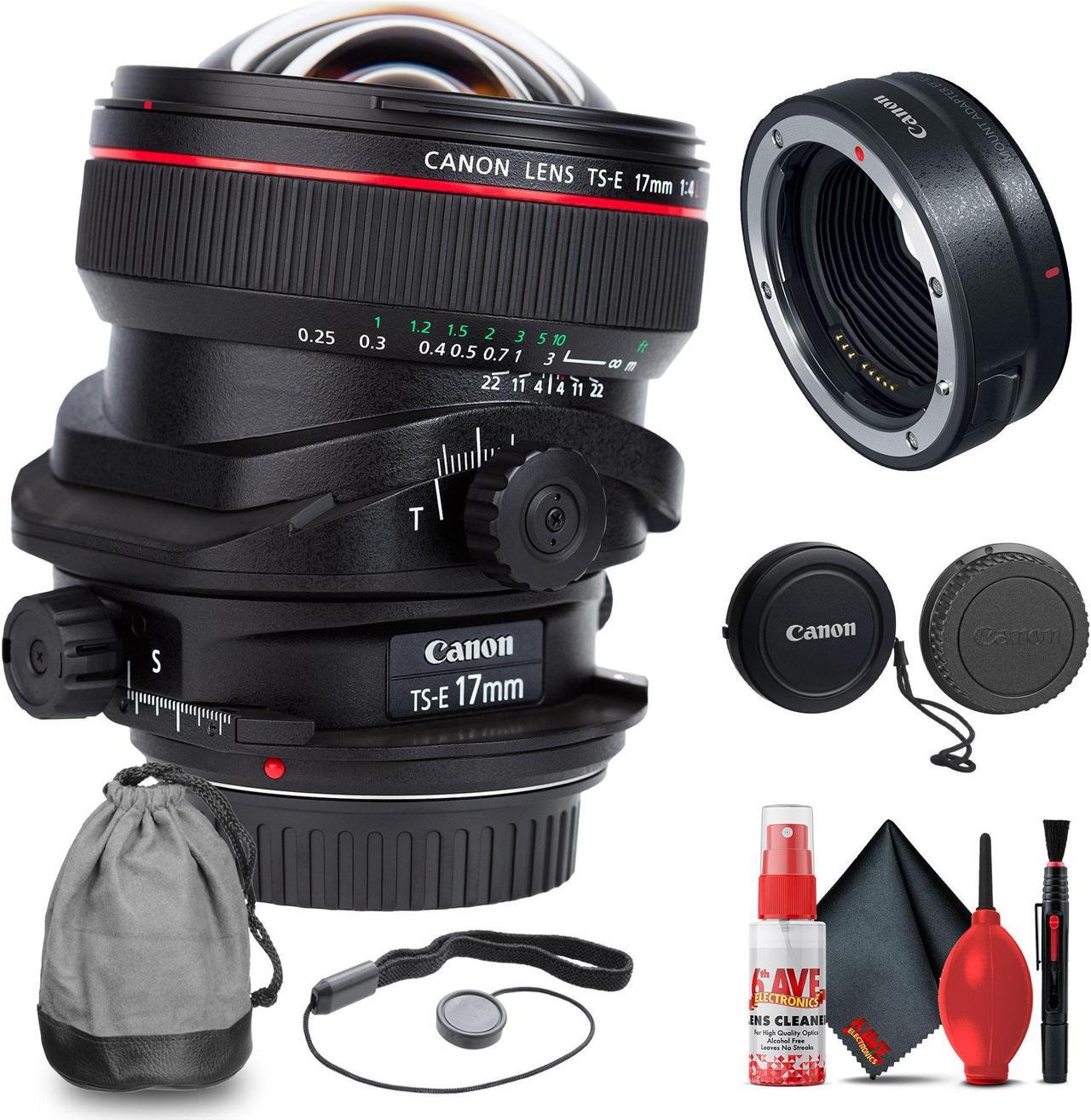 Main image of Canon TS-E 17mm f/4L Tilt-Shift Lens with Canon Extender RF 1.4x + Cleaning Kit