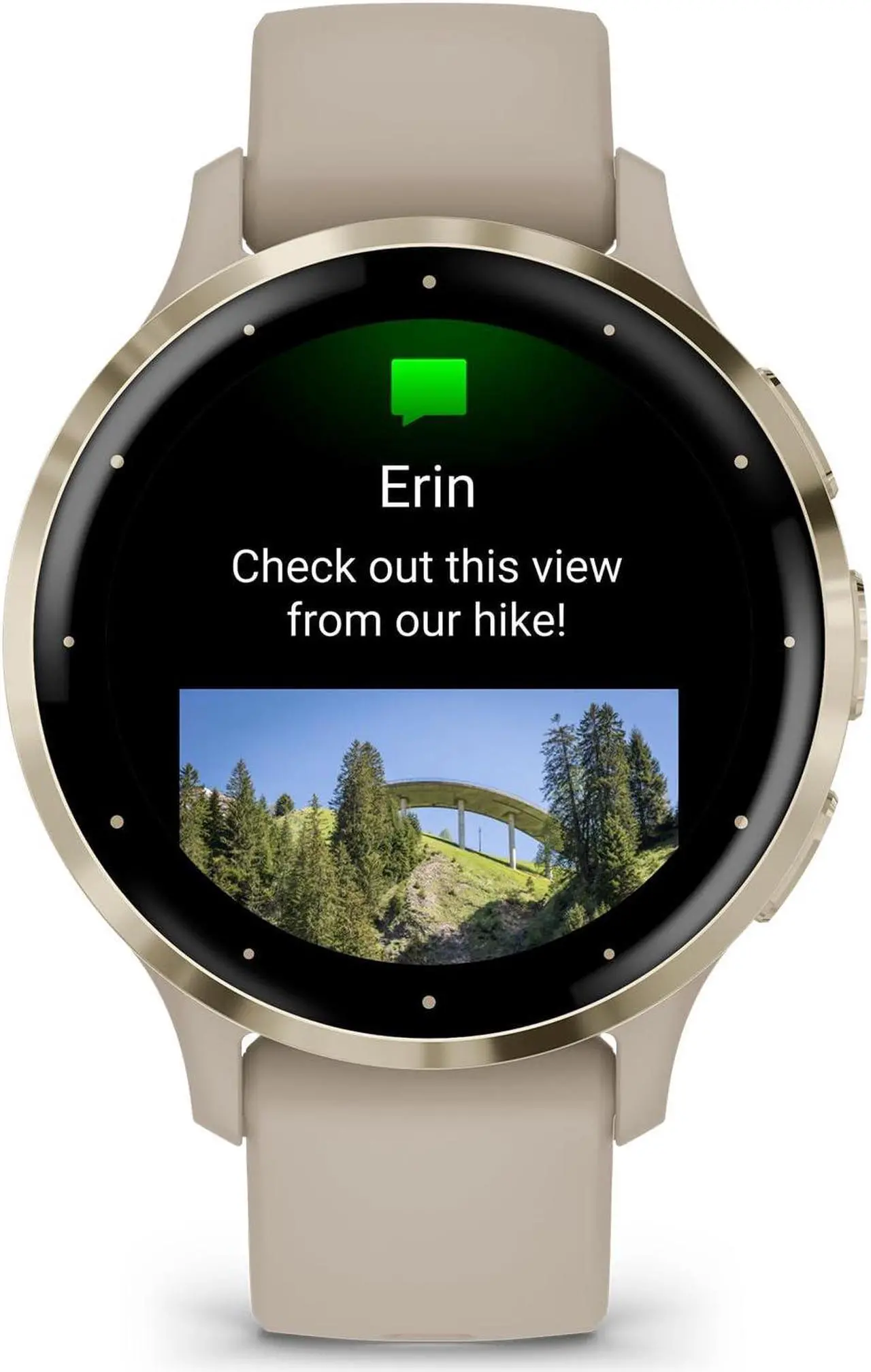 Alt view image 3 of 8 - Garmin Venu 3S, Soft Gold Stainless Steel Bezel with French Gray Case and Silicone Band | Smart Watch 010-02785-02