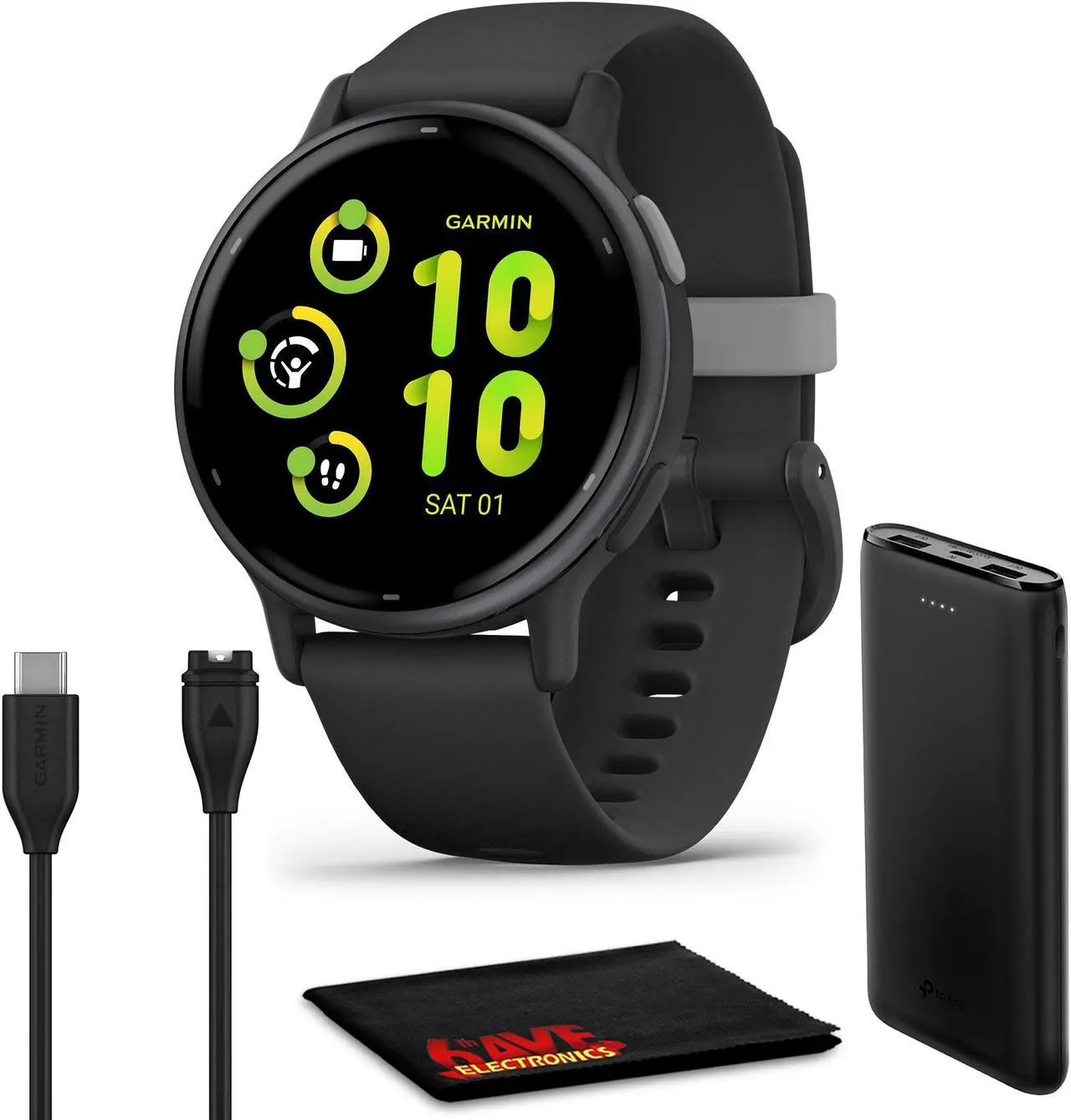 Main image of Garmin Vivoactive 5 Fitness Tracker Smart Watch For Men & Women - Black Case