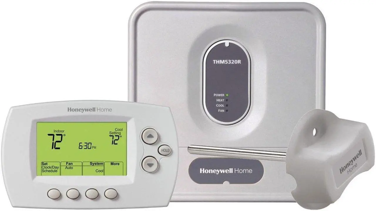 Alt view image 2 of 10 - Honeywell YTH6320R1001 Wireless Thermostat System Kit With Programmable Thermostat