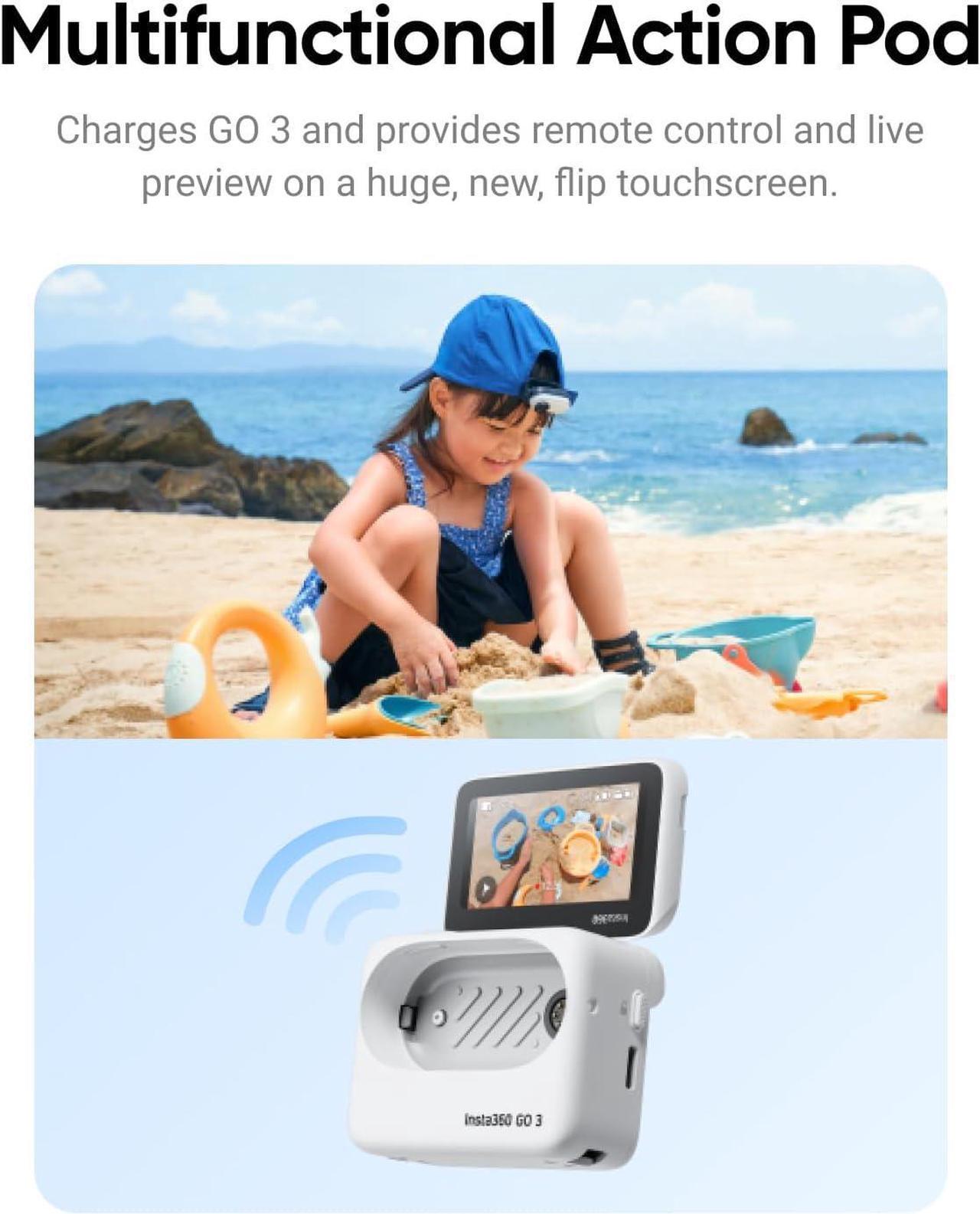 Alt view image 3 of 4 - Insta360 GO 3 Action Camera, White - 64GB with Sport Kit