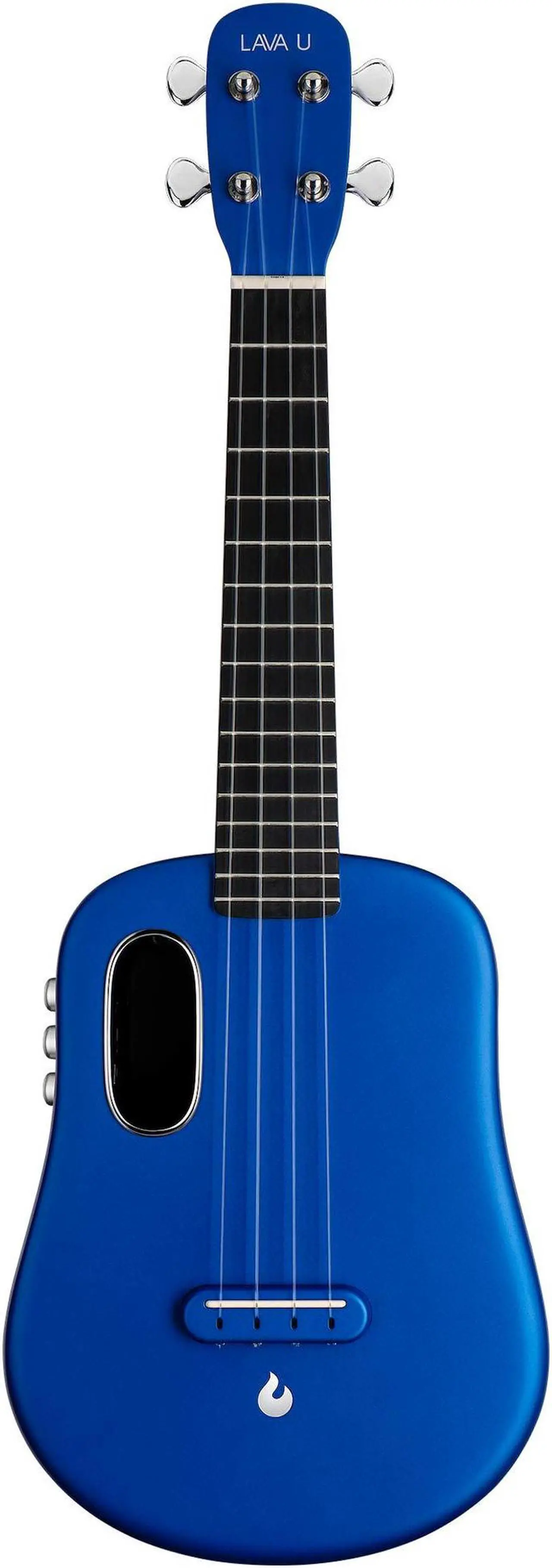 Main image of LAVA U Carbon Fiber Ukulele with Effects Concert Travel Ukulele with Case Pick and Charging Cable (FreeBoost, Sparkle Blue, 23-inch)