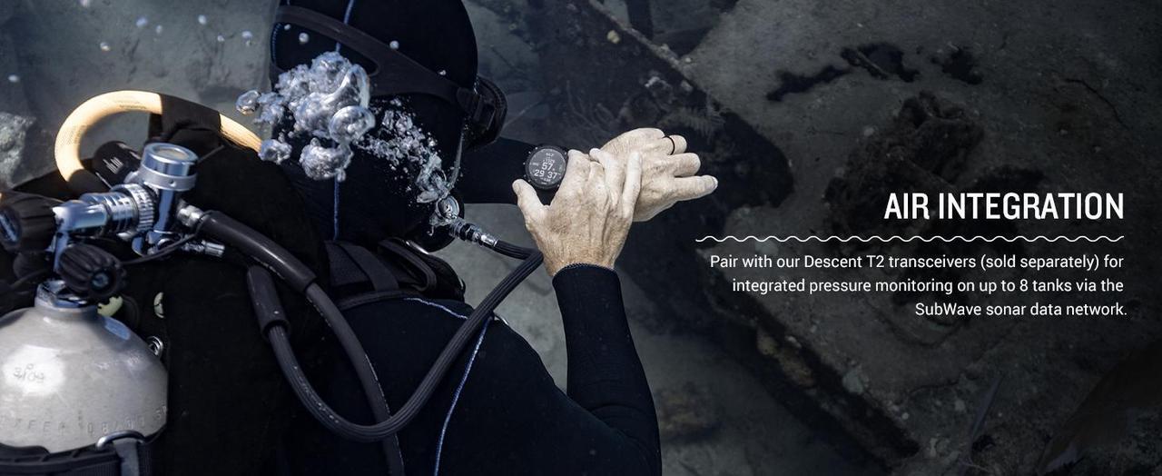 Alt view image 4 of 4 - Garmin Descent Mk3i, Dive Computer and Multisport GPS Smartwatch, Black- Bundle